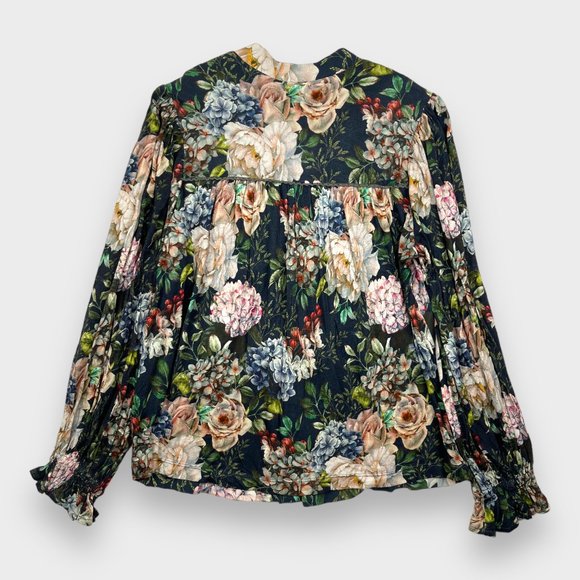 Anthropologie BL-NK Stephanie Long Sleeve Floral Top Blouse Women's Size XS - Picture 10 of 14